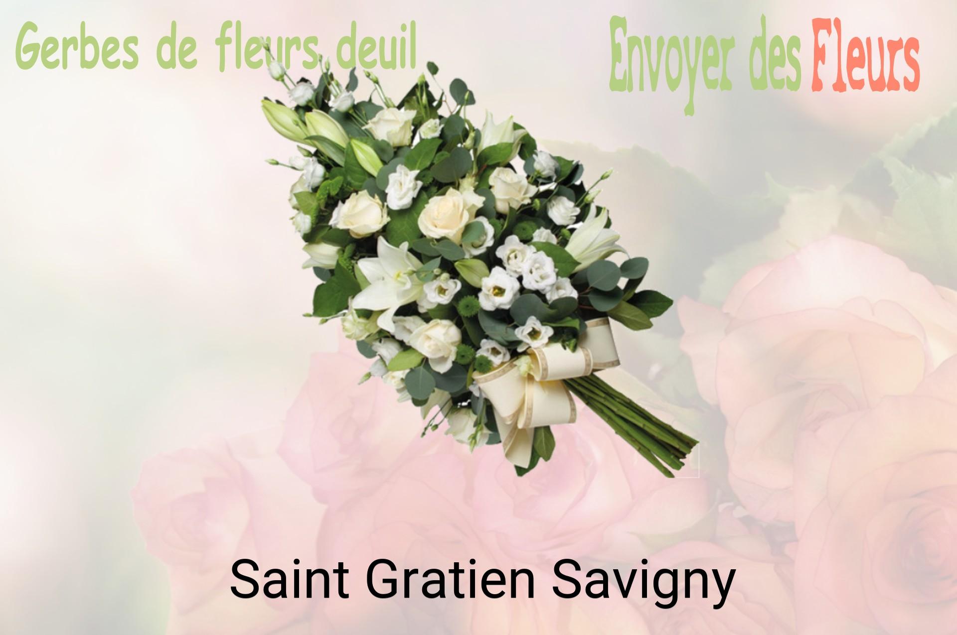 Gerbe de fleurs de deuil livrée à Saint-Gratien-Savigny